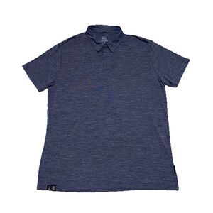 Decathlon Forclaz Merino Wool Travel 500 Polo Shirt Mens XL Navy Blue 44" Chest